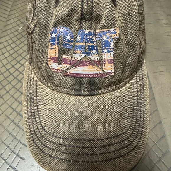 Caterpillar CAT  Cap with American Flag Logo - Picture 2 of 6